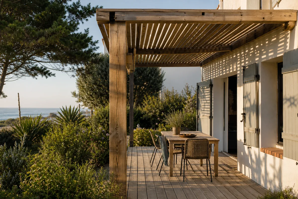 Pergolas bois sur mesure en Vendée